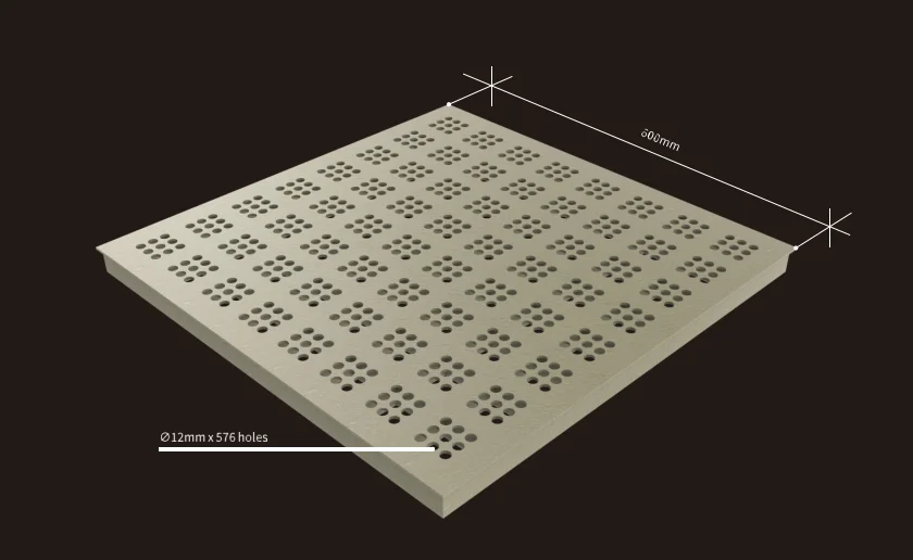 1.5MT Perforated Steel Panel - Top View