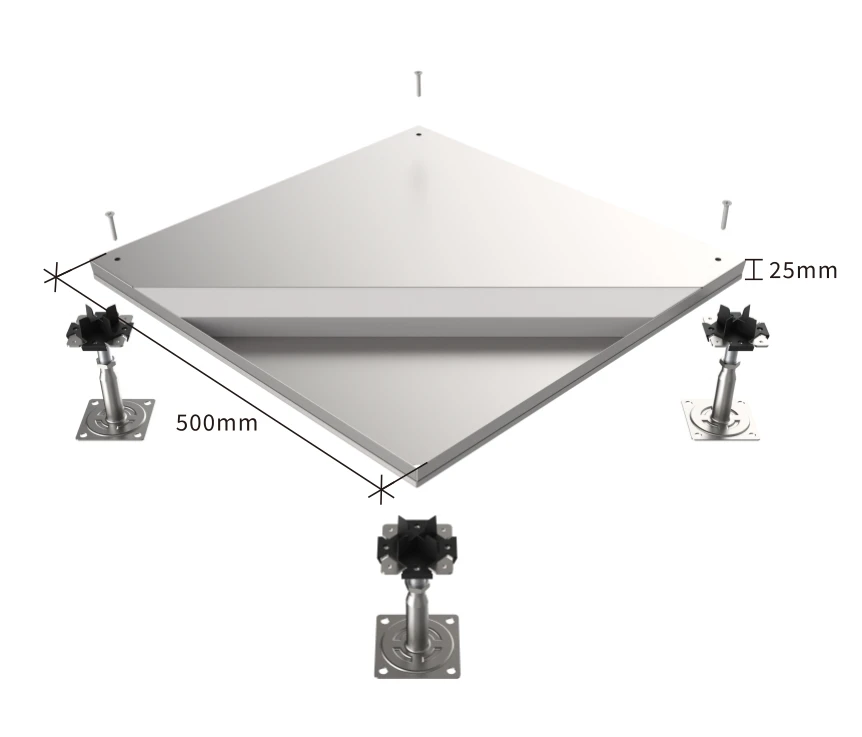 HUIYA EG 800 system - 500mm x 500mm panel, 25mm depth, with steel pedestals