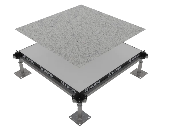 Calcium sulfate raised access floor