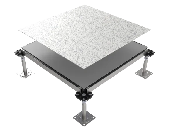 All steel raised access floor