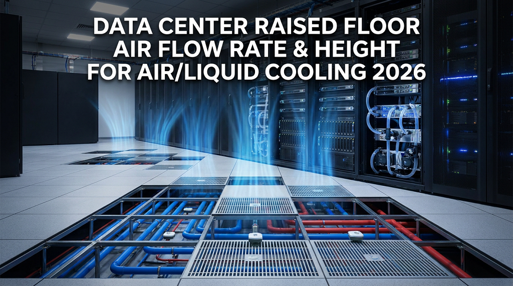 Data Center Raised Floor Air Flow Rate & Height for Air/Liquid Cooling 2026